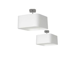Lampa podsufitowa NAPOLI WHITE/CHROME 1xE27 ML6361 Milagro