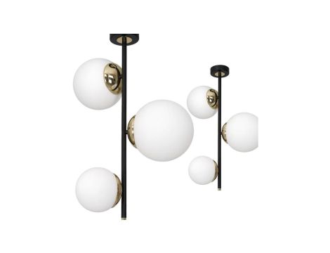 Lampa sufitowa SPARTA BLACK / GOLD 3xE14 MLP6496 Milagro