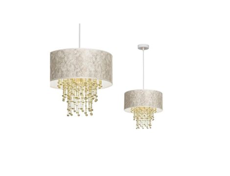 Lampa wisząca ALMERIA WHITE/GOLD 1xE27 MLP6446 Milagro