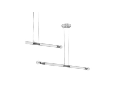 Lampa wisząca BASTONE WHITE / CHROME 2xE14 MLP6566 Milagro