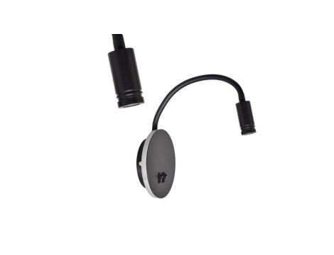 Lampka nocna BASE 8W+2W BLACK ML6354 Milagro