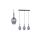 Lampa wisząca TANGO SMOKED 3xE14 ML6166 Milagro