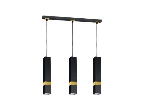Lampa wisząca VIDAR BLACK/GOLD 3xGU10 MLP6280 Milagro