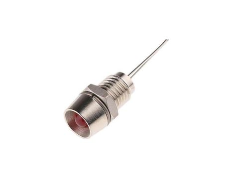 Lampka kontrolna do montażu panelowego 2V dc, czerwona 8mm LED Chrom RS PRO