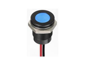 Lampka kontrolna do montażu panelowego 1.8 → 3.3V dc, niebieska 14mm LED Wyprowadzenia RS PRO