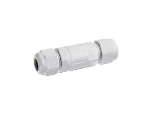 Mufa kablowa z dławikami na kable do 3x1,5mm2 hermetyczna IP68 UV prosta biała V-TAC