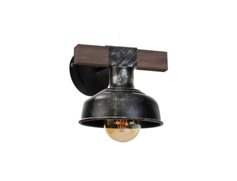 Kinkiet FARO BLACK / WOOD 1xE27 60W MLP6241 Milagro