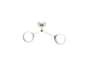 Lampa sufitowa JOY WHITE / GOLD 2xE14 MLP7463 Milagro