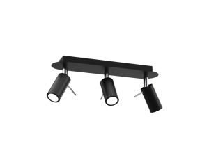 Lampa sufitowa PRESTON BLACK/CHROME 3x mini GU10 MLP7620 Milagro