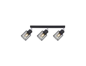 Listwa sufitowa TROY czarna z drucianymi kloszami na E27 K-4562 Kaja Lighting