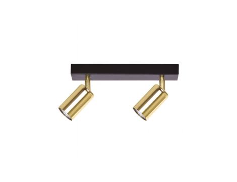 Lampa sufitowa listwa POLO z reflektorkami tubami na GU10 czarno-złota K-5141 Kaja Lighting
