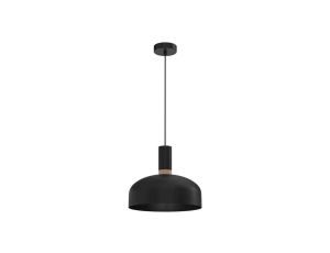 Lampa wisząca MALMO BLACK/WOOD 1xE27 MLP8381 Milagro