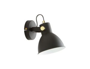 Kinkiet lampa ścienna DELTA kolor czarny mat/transparentny, biały metal, E27 IP20 A6004S-1 Zuma Line