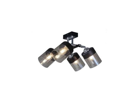 Lampa sufitowa PORTO kolor czarny metal/szkło, 4xE14 IP20 CL19020-4-BL Zuma Line