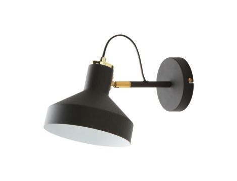 Kinkiet lampa ścienna SIGMA kolor czarny mat/transparentny, biały metal, E27 IP20 A6002 Zuma Line