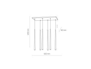 Lampa sufitowa z kulistymi kloszami z serii MIDA w kolorze szczotkowanego mosiądzu - C0583-06D-2GHF Zuma Line