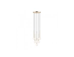 Lampa wisząca ARCTURUS białe szklane kule, złote zwisy 7*G9 - P0574-07F-F7AA Zuma Line