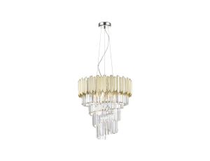 Lampa wisząca GLADIUS kolor złoty metal/szkło, tworzywo sztuczne, 6xE27 IP20 P0535-06C-F4J7 Zuma Line