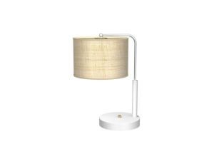 Lampa gabinetowa MARSHALL WHITE / RATTAN 1xE27 MLP7491 Milagro