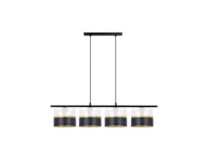 Lampa wisząca na listwie VEGA, z czterema abażurami na E27 nad stół K-5293 Kaja Lighting