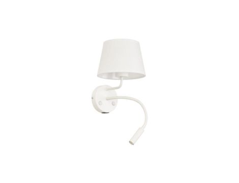 Kinkiet klasyczny MAJA WHITE z włącznikami i regulowanym ramieniem, ładowanie USB 10204 TK Lighting