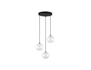 Lampa wisząca z trzema zwisami na okrągłej rozecie, szklane klosze 10211 TK Lighting