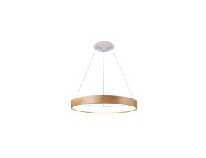 Lampa wisząca z abażurem na sprężynie beżowo-bordowa K-3276 Kaja Lighting