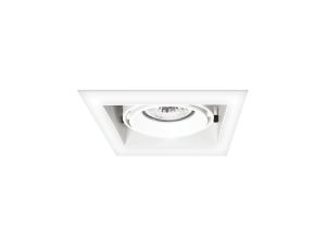 Lampa oczko podtynkowe z ramką MERANO biała na GU10 LP-2790/1RS WH frame Light Prestige