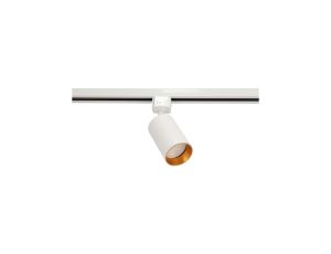 Lampa reflektor na szynoprzewód NALGA Tc White Gold GU10 biała, pierścień złoty EDO777509 EDO