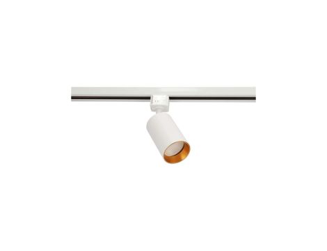 Lampa reflektor na szynoprzewód NALGA Tc White Gold GU10 biała, pierścień złoty EDO777509 EDO