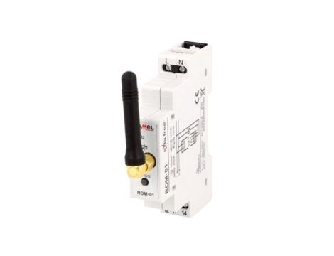 Odbiornik, na szynę DIN, 230VAC, przekaźnik NO / NC ROM-01