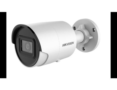 Kamera IP 8 MPX AcuSense. obiektyw: 2.8mm. Tuba. biała obudowa. IR 40m. Mikrofon + SD. IP67