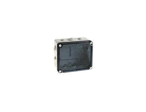 IP65 Puszka hermetyczna LIGHT 167x191x100 pokrywa transparentna, z dławicami (6xM25, 4xM40)