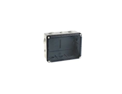 IP65 Puszka hermetyczna LIGHT 197x260x100 pokrywa transparentna, z dławicami (4xM25, 6xM40)