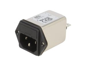 Złącze zasilające AC męskie 6A 250VAC C14 (E) 300uH FN261-6-06