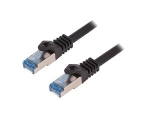Patch cord S/FTP 6a linka Cu LSZH czarny 10m 26AWG CQ4093S