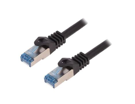CQ4093S Patch cord S/FTP 6a linka Cu LSZH czarny 10m 26AWG