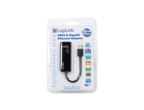 UA0184A Adapter USB na Fast Ethernet, USB 3.0, RJ45 gniazdo, USB A wtyk