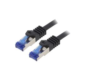Patch cord S/FTP 6a linka Cu LSZH czarny 3m 26AWG -20...75C C6A063S