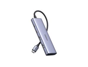 HUB USB-C - 2 x USB-A / 2 x USB-C 20 cm Ugreen CM473 - szary