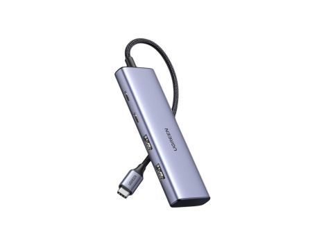 HUB USB-C - 2 x USB-A / 2 x USB-C 20 cm Ugreen CM473 - szary