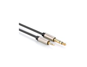 Kabel Ugreen AV127 10630 audio TRS mini jack 3,5mm / jack 6,35mm 5m - szary