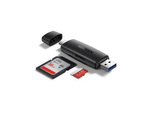 Ugreen adapter czytnik kart SD / micro SD (USB-A / USB-C) czarny (CM304)