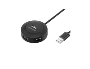Ugreen HUB 4w1 USB-A - 4xUSB-A 2.0 480Mb/s 1m czarny (CR106)