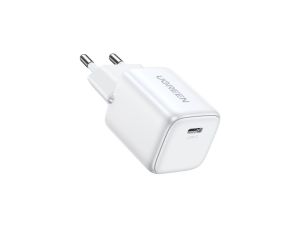 Szybka ładowarka sieciowa GaN USB C 30W PD Ugreen Nexode Mini - biała