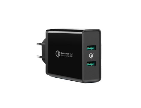 Ugreen ładowarka sieciowa 2xUSB-A 36W QC3.0 czarna (CD161)