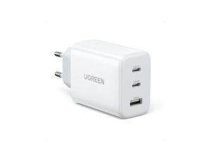 Ugreen szybka ładowarka sieciowa 2x USB Typ C / USB 65W PD3.0, QC3.0/4.0+ biała (CD275)