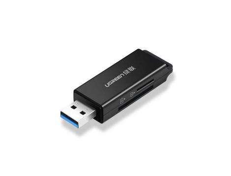 Ugreen przenośny czytnik kart TF/SD pod USB 3.0 czarny (CM104)
