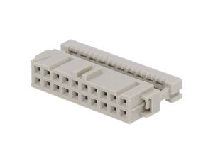 Wtyk IDC żeńskie 20-pin na taśmę 1,27mm R.styków 2,54mm 2-215882-0