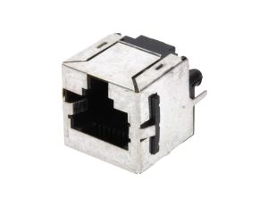Gniazdo RJ45 8-pin z blokadą panel stop Układ 8p8c THT 5557730-1